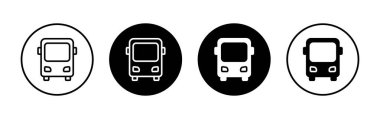 Uygulamalar ve web siteleri için otobüs simgesi. otobüs işareti ve sembol