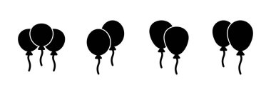 Balon simgesi logosu tasarımı. Parti balonu işareti ve sembolü