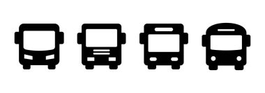 Otobüs simgesi logosu tasarımı. otobüs işareti ve sembol