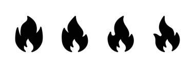 Ateş simgesi logosu tasarımı. ateş işareti ve sembol