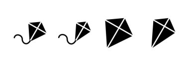 Kite simgesi logo tasarımı. Uçurtma işareti ve sembol