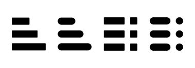 Menü simgesi logosu tasarımı. Web menü işareti ve sembol. Hamburger menüsü sembolü