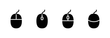 Fare simgesi logosu tasarımı. Tıklama işareti ve sembol. işaretleyici simgesi vektörü.