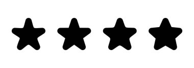 Yıldız simgesi logosu tasarımı. Reyting işareti ve sembol. favori yıldız simgesi