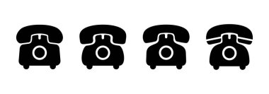 Telefon ikonu logosu tasarımı. telefon işareti ve sembol