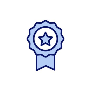 Rozet simgesi vektörü. Ödül ikon vektörü. İşaret ve sembollere ulaşın. Damga