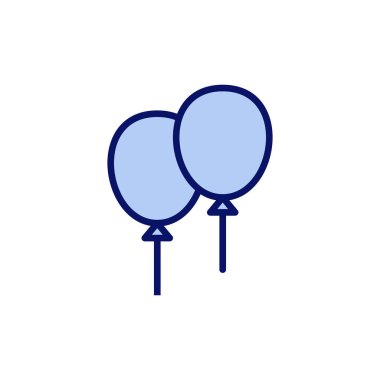 Balon simgesi vektörü. Parti balonu işareti ve sembolü