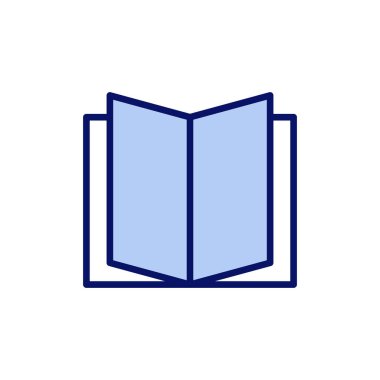 Kitap ikonu vektörü. Açık kitap işareti ve sembol. Kitap simgesi