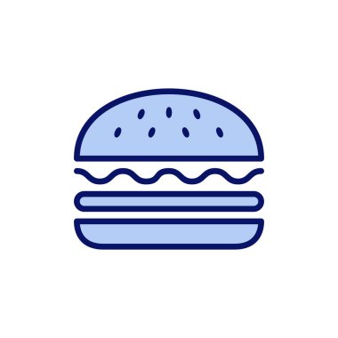 Burger ikon vektörü. Hamburger ve sembol. hamburger