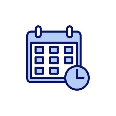 Takvim simgesi vektörü. Takvim işareti ve sembol. Simge simgesini ayarla