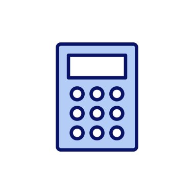 Hesap makinesi ikon vektörü. Hesap makinesi işareti ve simgesi.