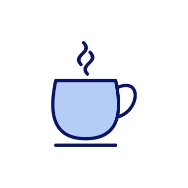 Kahve fincanı ikon vektörü. Kahve işareti ve sembol.