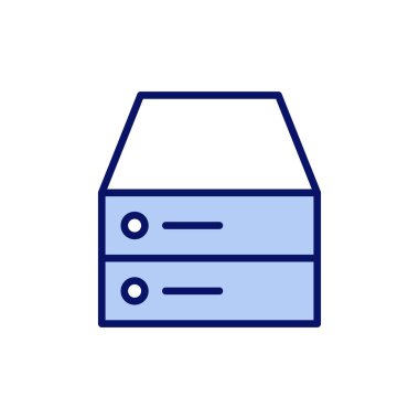 Veritabanı simge vektörü. veritabanı işareti ve sembolü