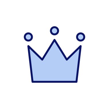Crown ikon vektörü. taç işareti ve sembol