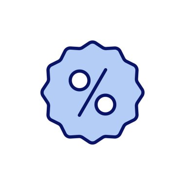 İndirimli simge vektörü. İndirim etiketi ve sembolü