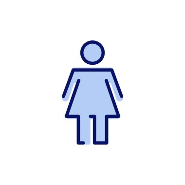 Kadın ikon vektörü. Kadın imzası ve sembolü