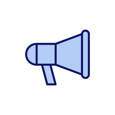 Megafon ikon vektörü. Hoparlör işareti ve sembol