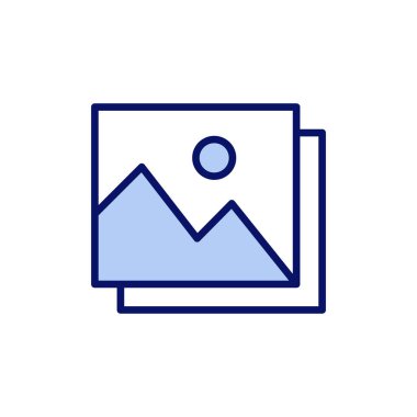 Resim simgesi vektörü. Fotoğraf galerisi işareti ve sembol. resim simgesi