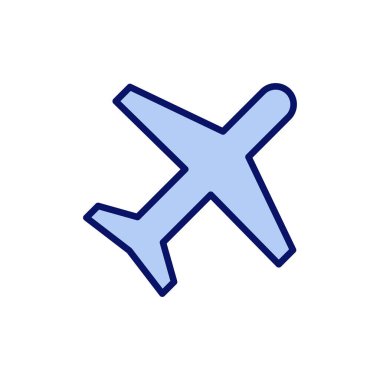 Düzlem simgesi vektörü. Uçak işareti ve sembol. Uçuş taşıma sembolü. Seyahat işareti. uçak.