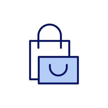 Alışveriş poşeti ikon vektörü. Alışveriş işareti ve sembol