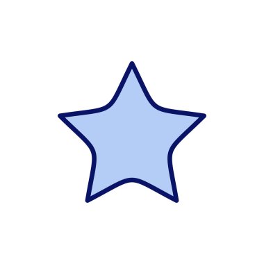 Yıldız simgesi vektörü. Reyting işareti ve sembol. favori yıldız simgesi