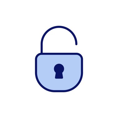 Simge vektörünü aç. İşaret ve sembolün kilidini aç. Kilitlenmemiş asma kilit simgesi