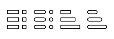 Menü simgesi logosu tasarımı. Web menü işareti ve sembol. Hamburger menüsü sembolü