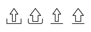 Simge logo tasarımı yükle. veri işareti ve sembolü yükle