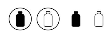 Şişe simgesi logosu tasarımı. şişe işareti ve sembol