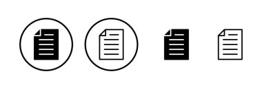 Belge simgesi logo tasarımı. Kağıt ve sembol. Dosya Simgesi