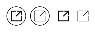 Dış bağlantı simgesi logo tasarımı. bağlantı işareti ve sembol. hiper bağlantı sembolü