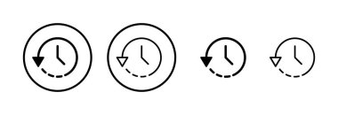 Tarih simgesi logosu tasarımı. Son olay geçmişi işareti ve simgesi