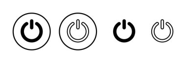 Güç simgesi logosu tasarımı. Güç Anahtarı işareti ve sembolü. Elektrik gücü.