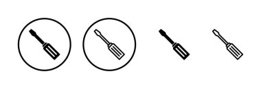 Tornavida simgesi logosu tasarımı. araç işareti ve sembol