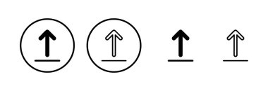 Simge logo tasarımı yükle. veri işareti ve sembolü yükle