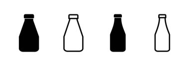 Şişe simgesi logosu tasarımı. şişe işareti ve sembol