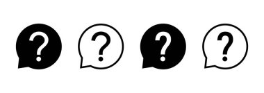 Soru simgesi logo tasarımı. soru işareti ve sembol