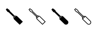 Tornavida simgesi logosu tasarımı. araç işareti ve sembol