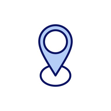 Adres simgesi vektörü. Ev işareti ve sembol. nokta