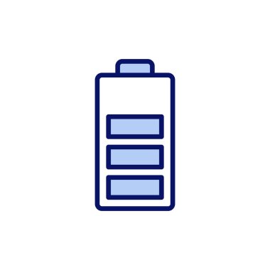 Batarya ikon vektörü. Şarj işareti. pil şarj seviyesi