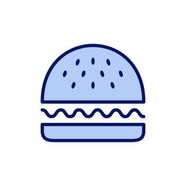 Burger ikon vektörü. Hamburger ve sembol. hamburger