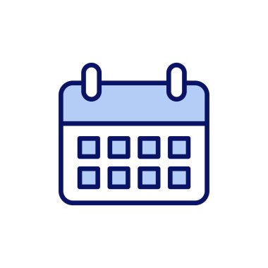 Takvim simgesi vektörü. Takvim işareti ve sembol. Simge simgesini ayarla