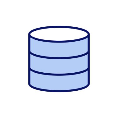 Veritabanı simge vektörü. veritabanı işareti ve sembolü