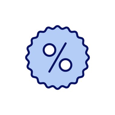 İndirimli simge vektörü. İndirim etiketi ve sembolü