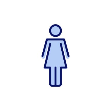 Kadın ikon vektörü. Kadın imzası ve sembolü