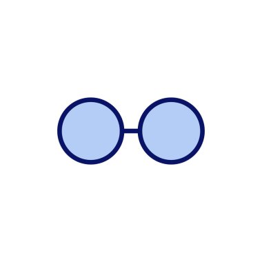 Gözlük simgesi vektörü. Gözlük işareti ve sembol