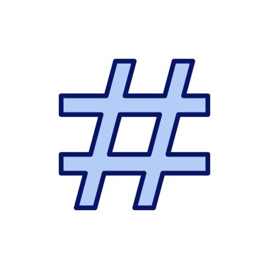Etiket simgesi vektörü. hashtag işareti ve sembol
