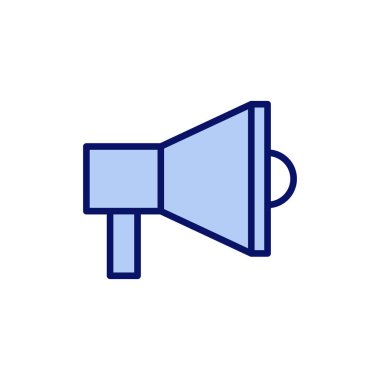 Megafon ikon vektörü. Hoparlör işareti ve sembol