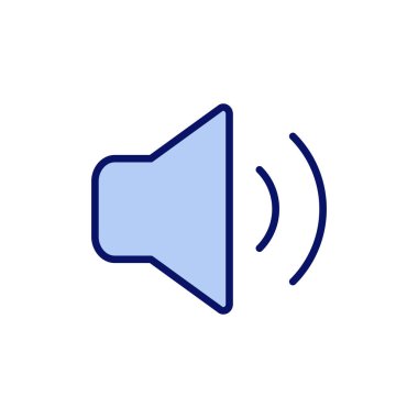 Sözcü simgesi vektörü. Ses düzeyi ve sembol. Hoparlör ikonu. ses sembolü