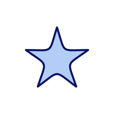 Yıldız simgesi vektörü. Reyting işareti ve sembol. favori yıldız simgesi